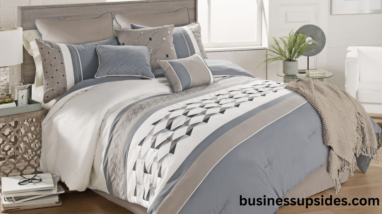 neptune blue black white comforter set